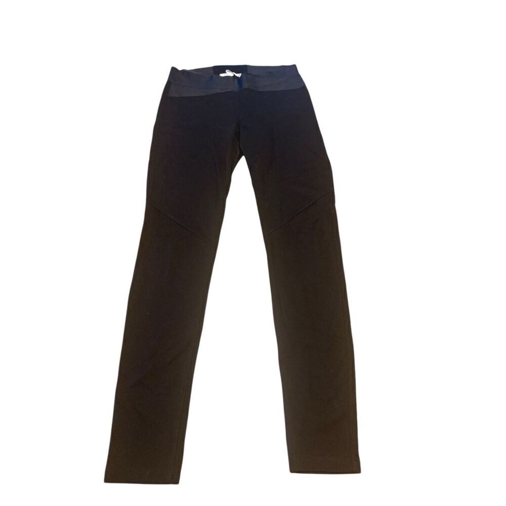 CAbi Black Ponte Leggings Criss Cross Waistband Women’s Size Small